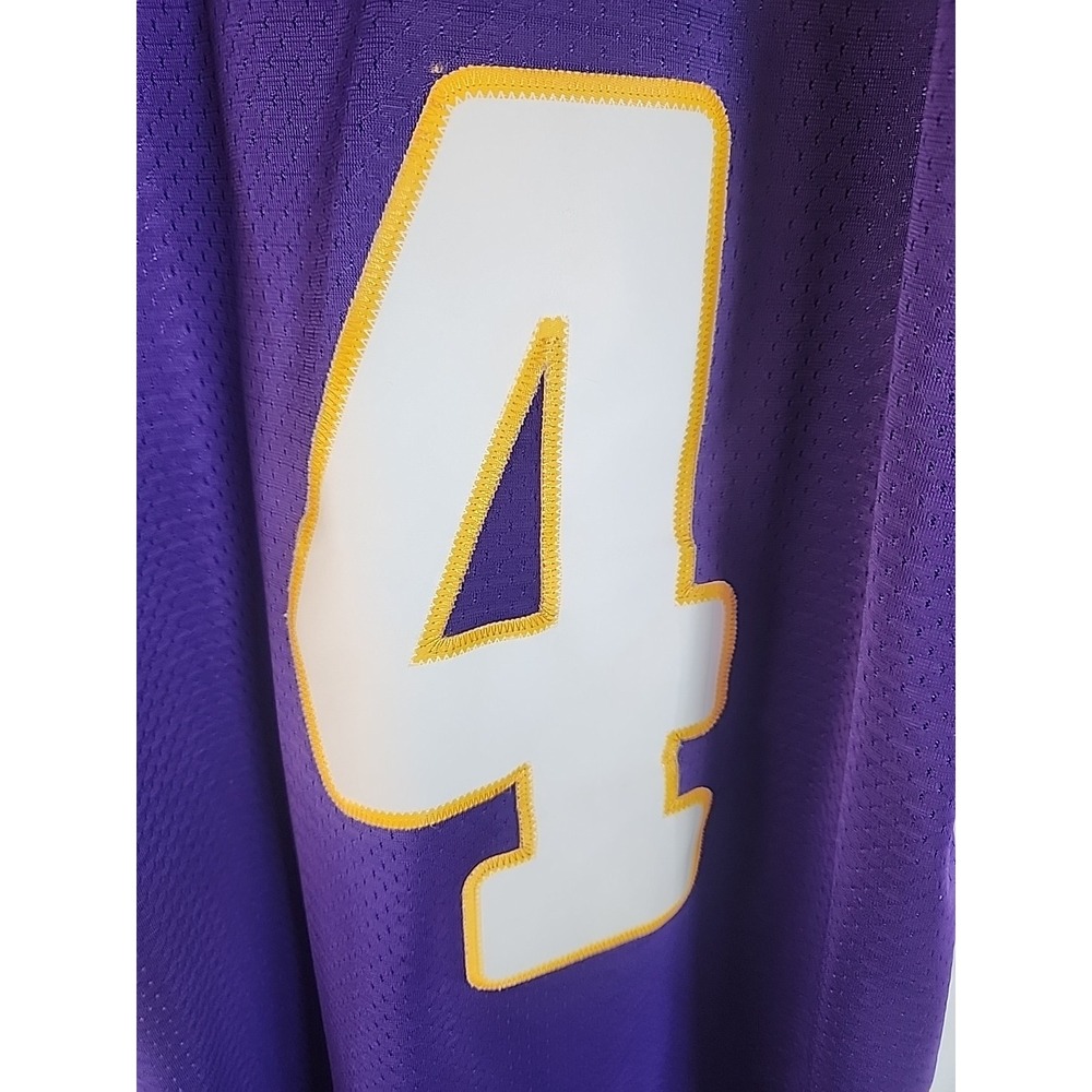 Reebok Brett Farve Minnesota Vikings Jersey #4 Purple Mens Large +2 Length - Picture 9 of 10